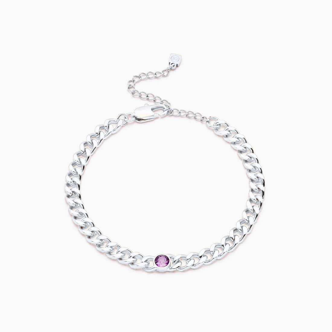 Curb Chain Bracelet with Birthstone