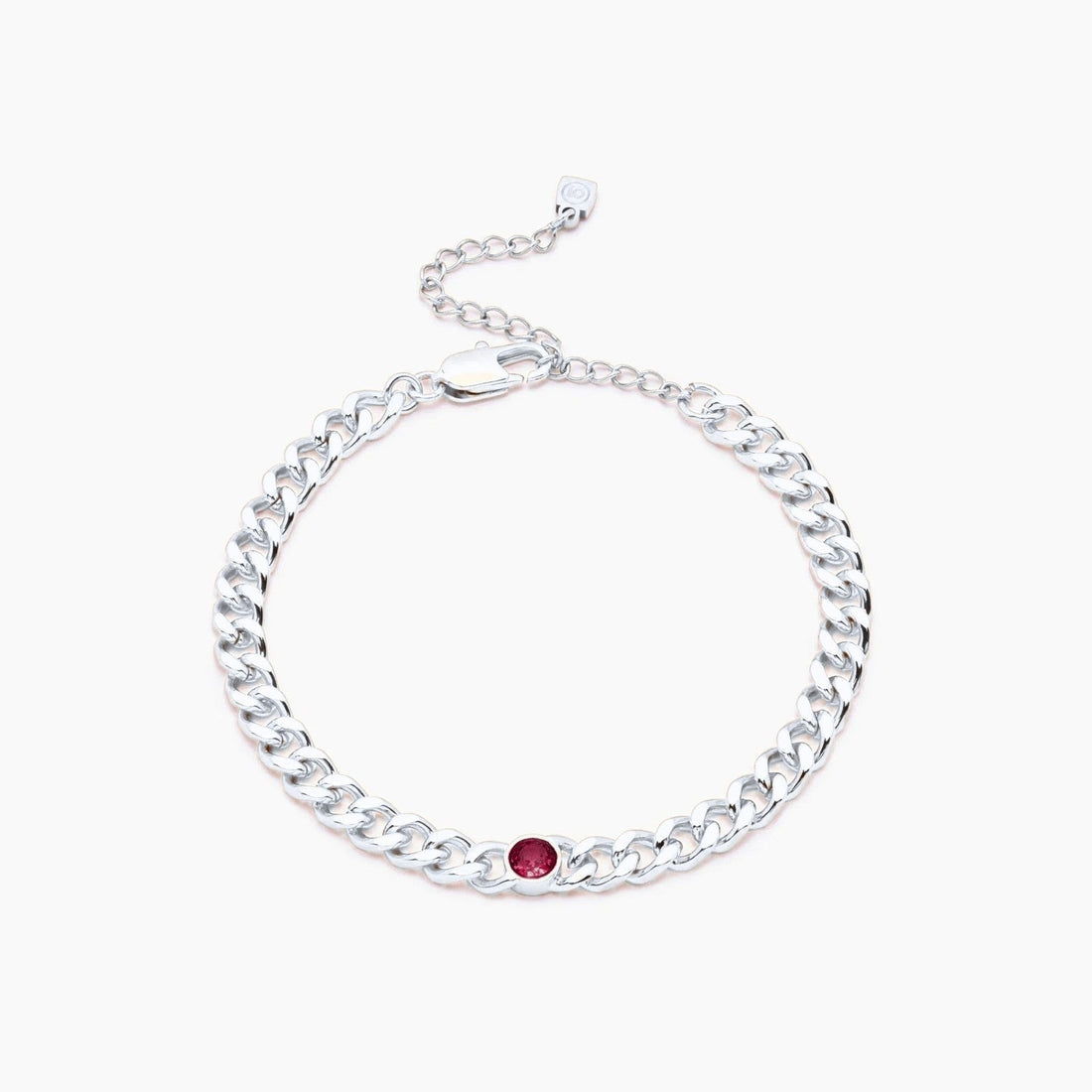 Curb Chain Bracelet with Birthstone